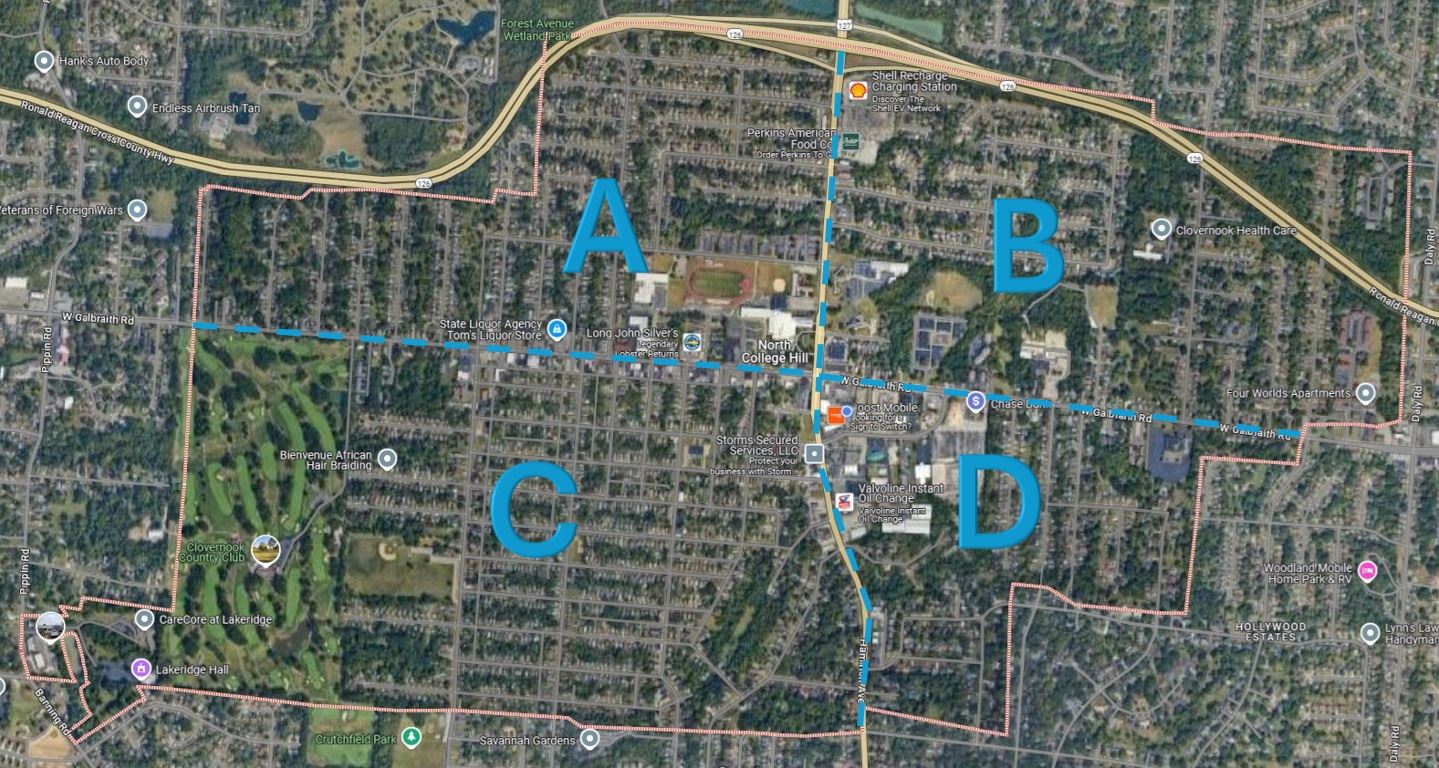 NCH Map - Boundaries and Quadrants